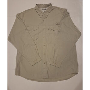 Colombia PFG Shirt Mens Beige XL Long Sleeve